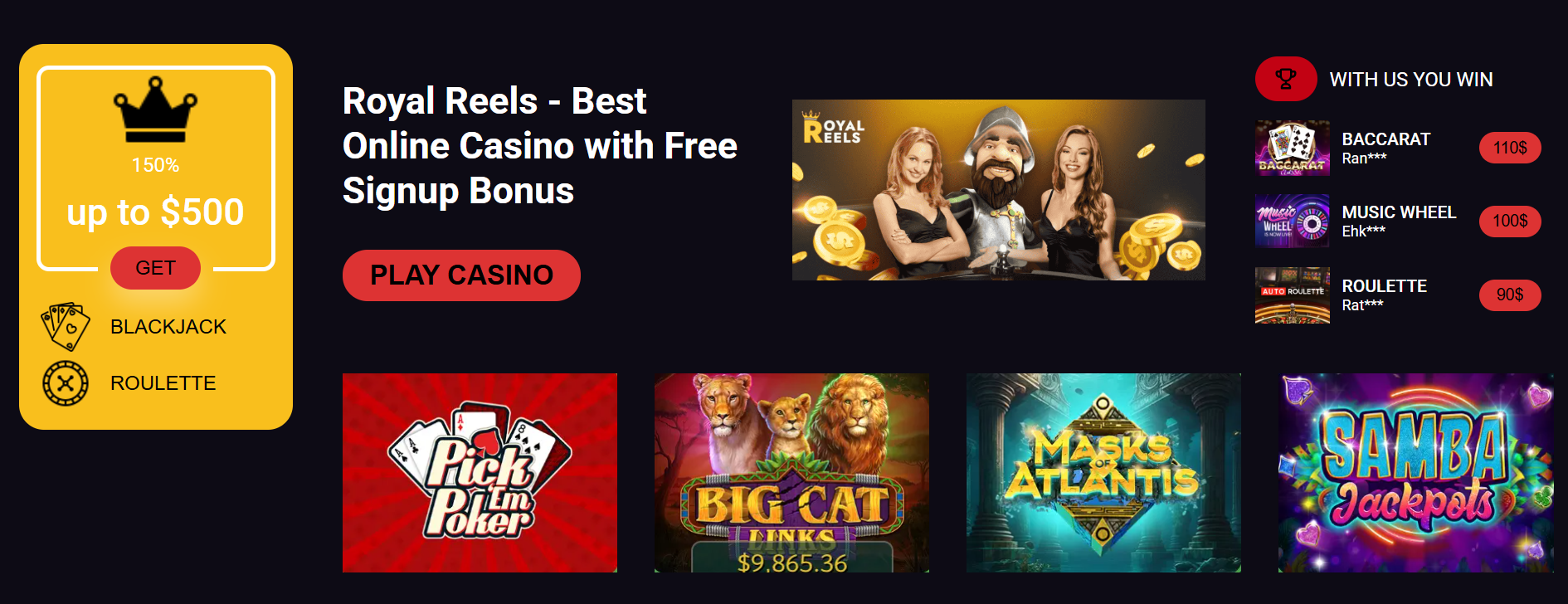 Rocketplay Casino Free Signup Bonus